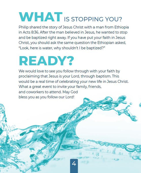 Baptism: Following Through with Your Faith (50/pkg)